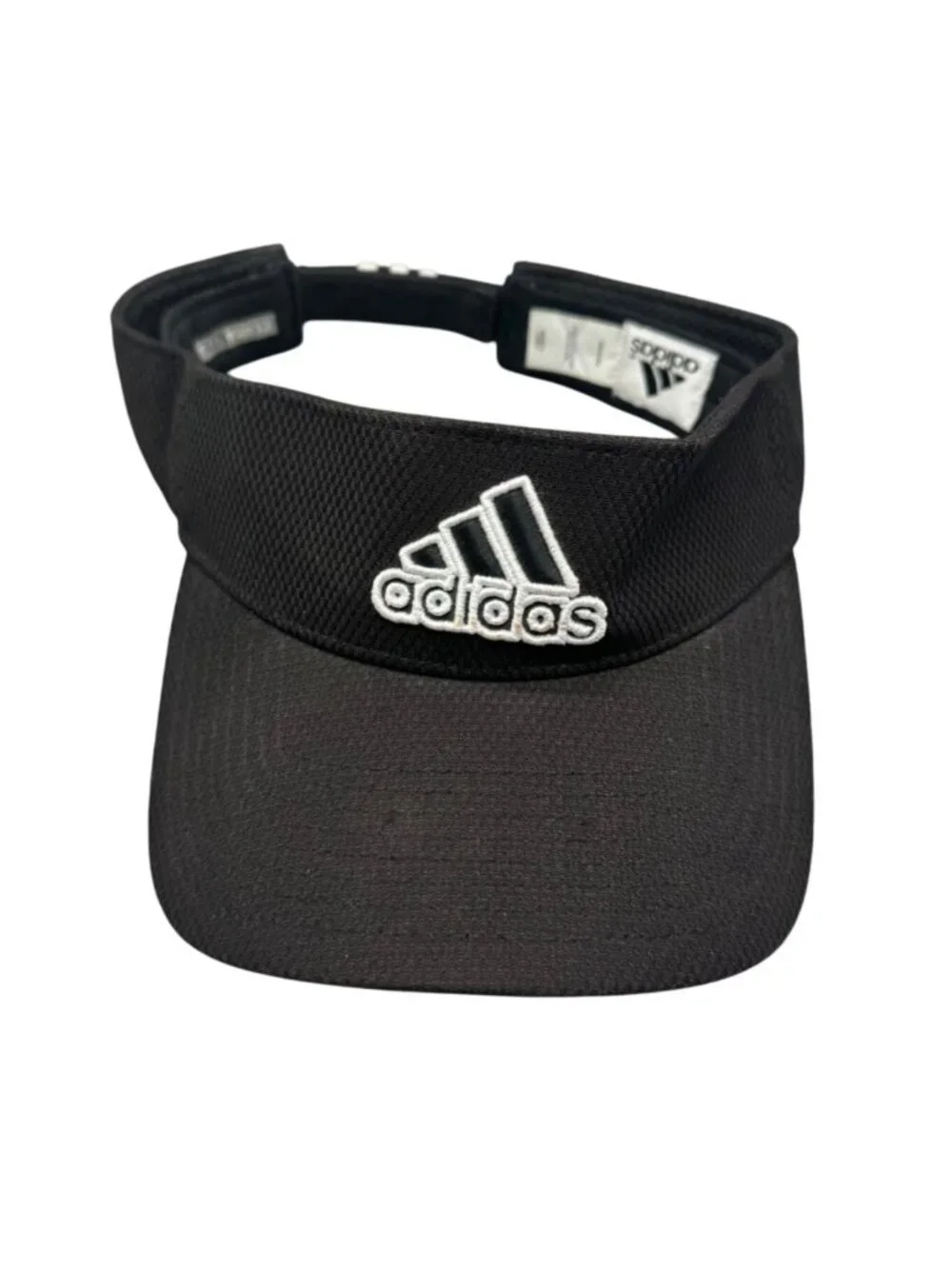 Adidas Black Climalite Sports Visor Cap Made In China Adjustable Polyester READ